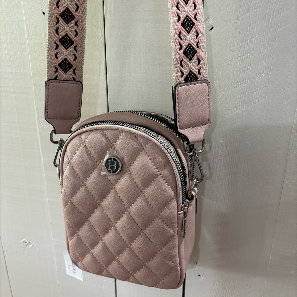 Crossbody Bag, Quilted, Dusty Rose